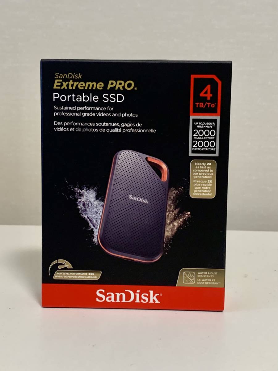 限定特価 SanDisk エクストリームプロ ポータブルSSD 4TB SDSSDE81