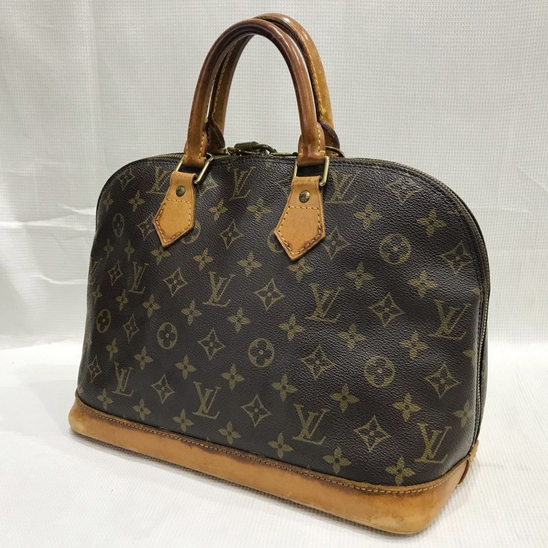 Louis Vuitton ルイヴィトン ハンド バッグ デニム ブラウン ロゴ-