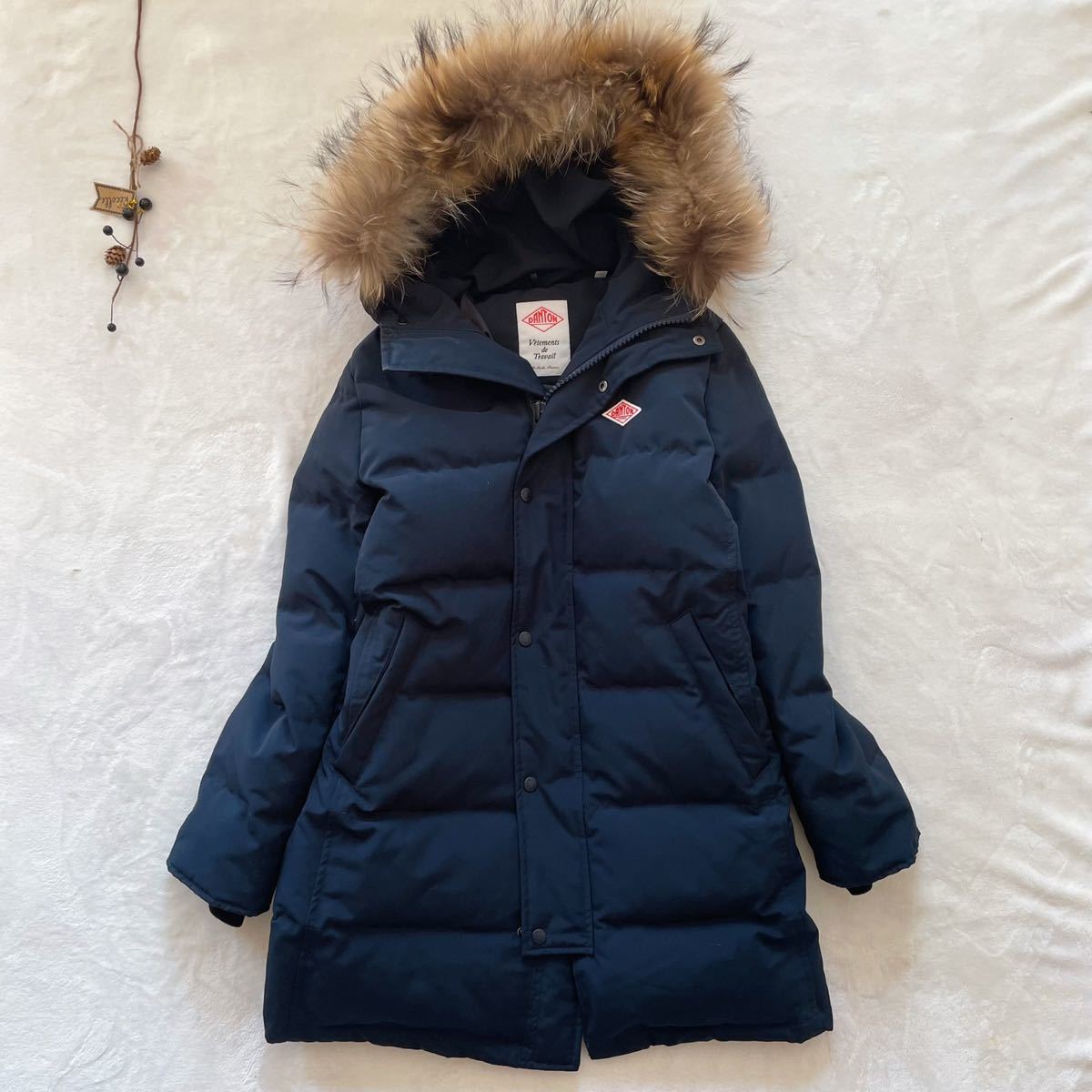 美品◎ DANTON ダントン ロングダウン チャイニーズラクーンファー