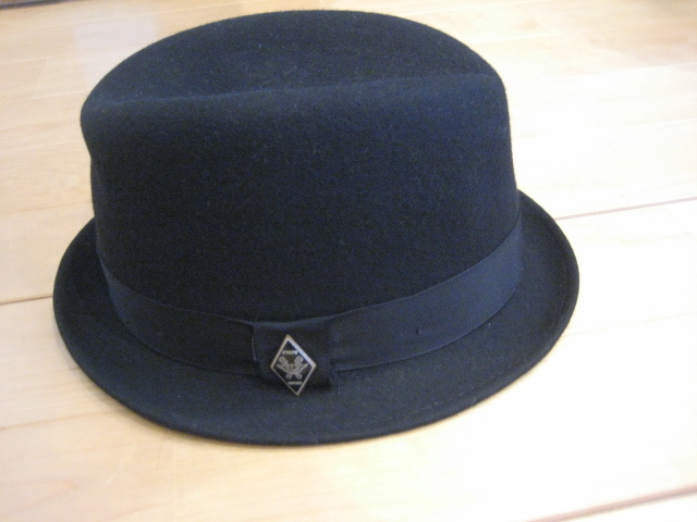 【公式】 試着程度　STUSSY HATS　neighborhood　１００％　ウール　オールブラック　サイズLーXL　 ステューシー×ネイバーフッド 中折れハット　黒 帽子