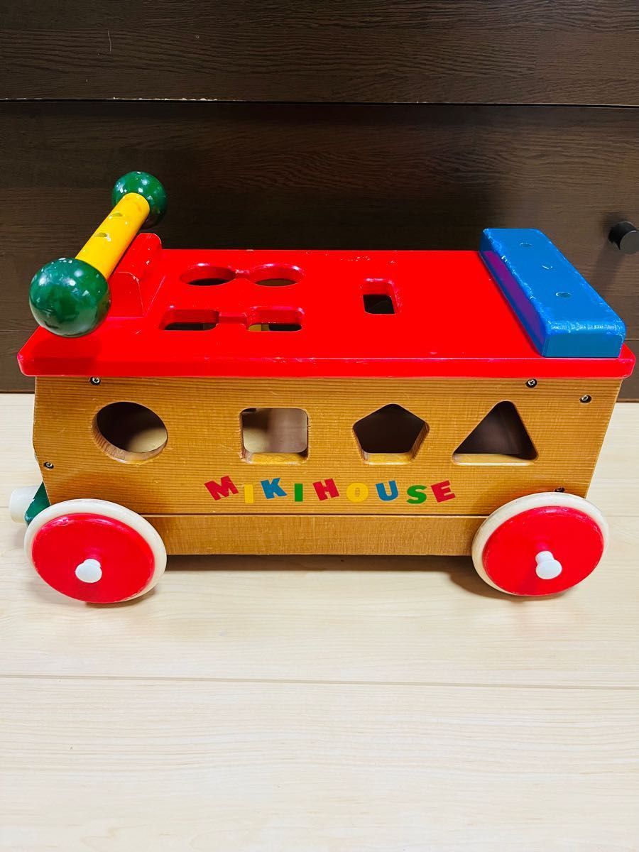 ミキハウス mikihouse パズルバス 知育玩具 乗用玩具