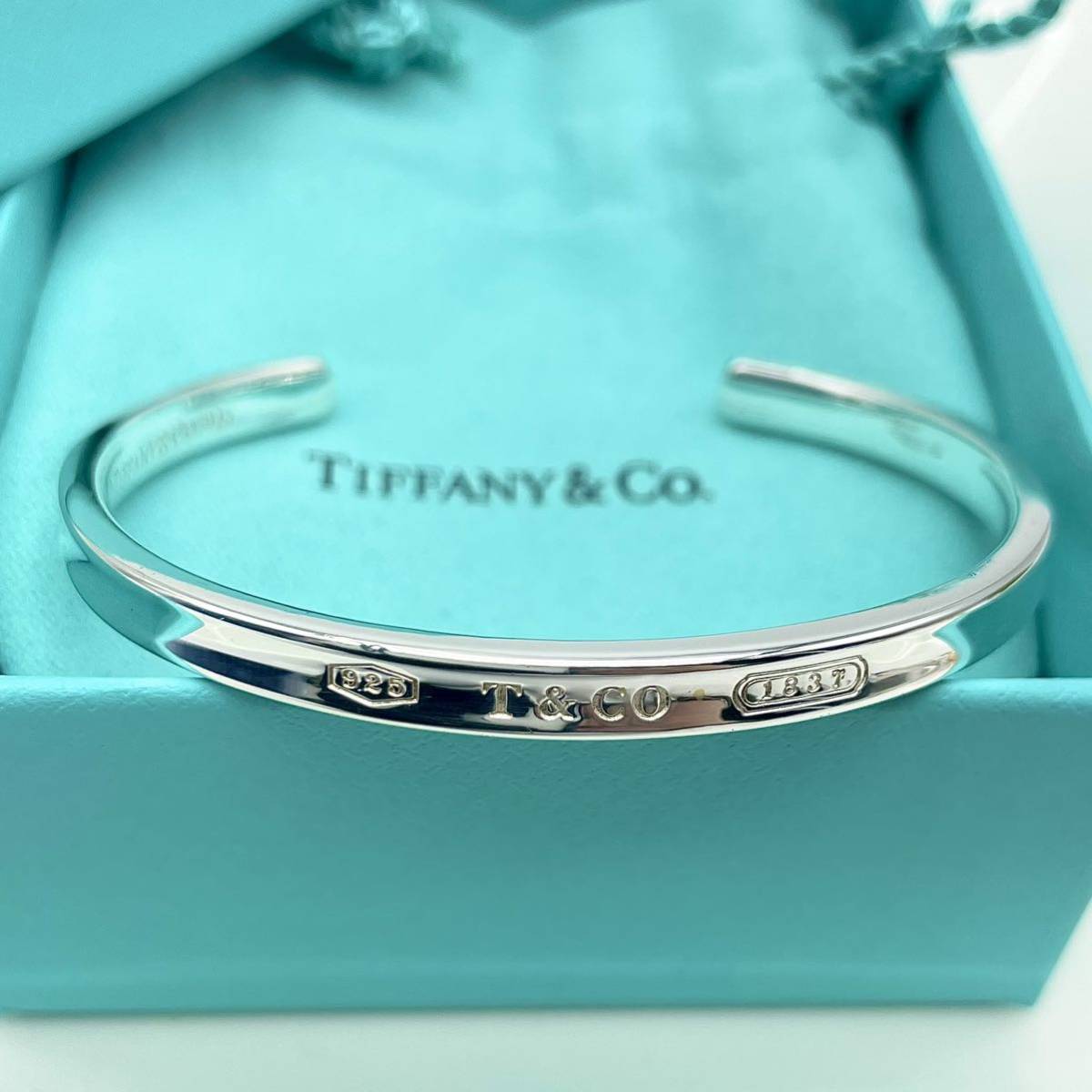 美品】ティファニー TIFFANY 1837 ナロー カフ シルバー バングル