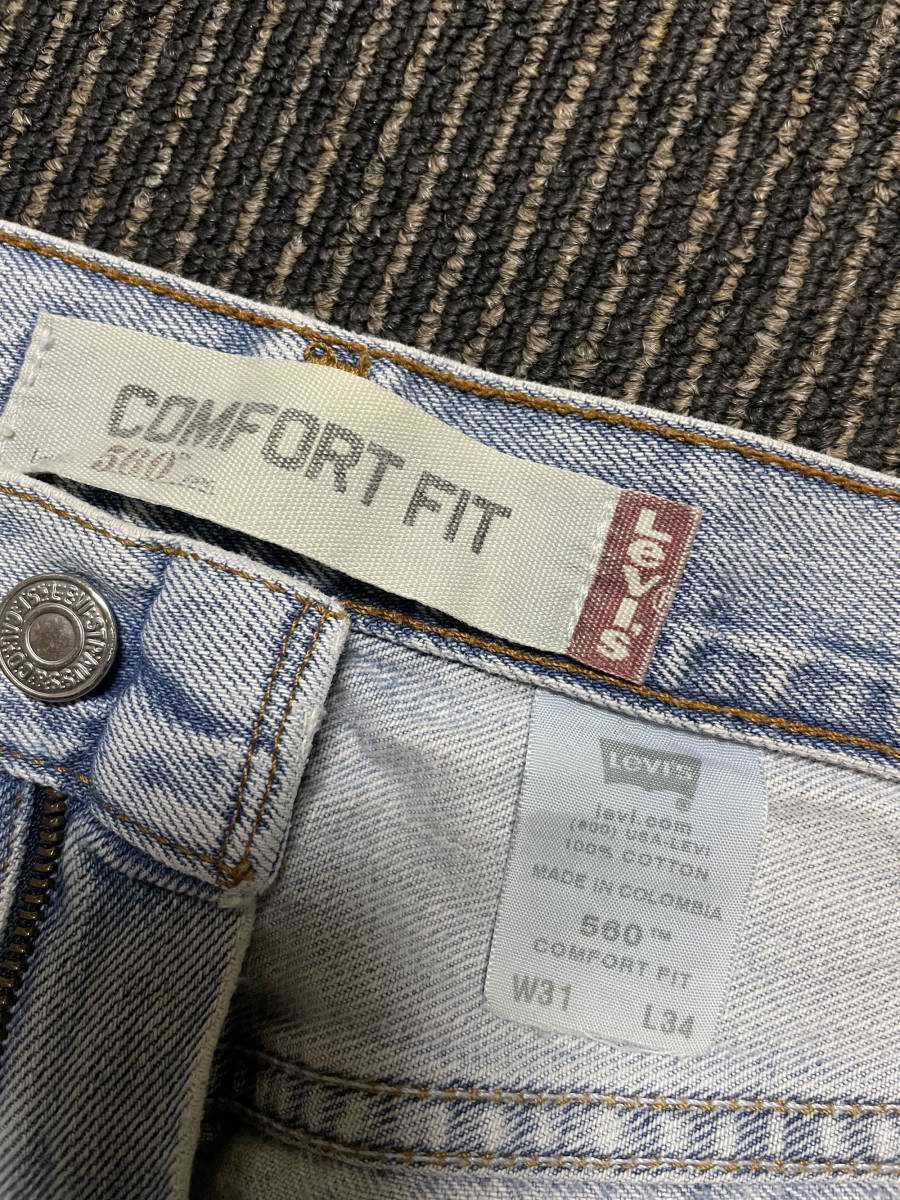 Levi's 560 W31 L34 COMFORT FIT ウォッシュデニム_画像4