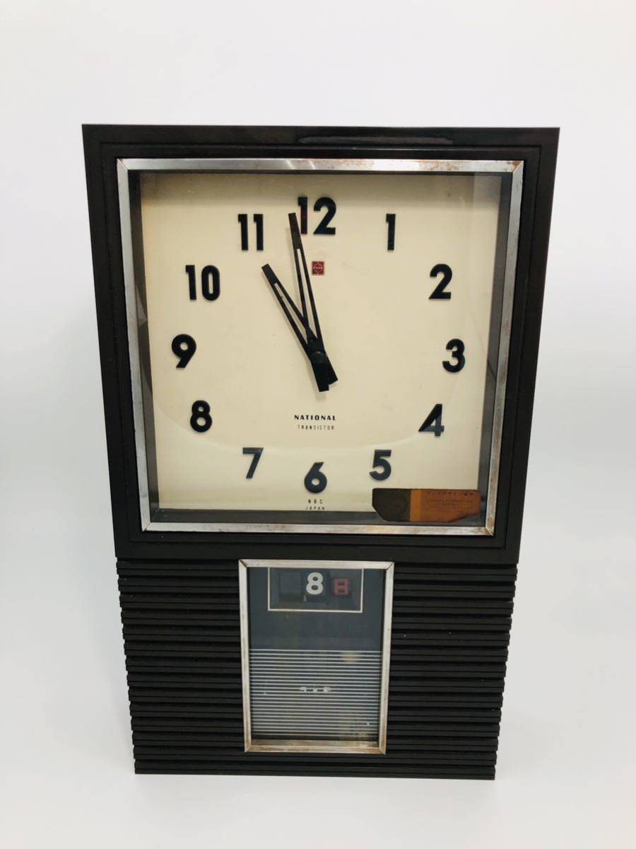 national 古いトランジスタ時計 機械式時計 古時計昭和レトロヴィンテージ-