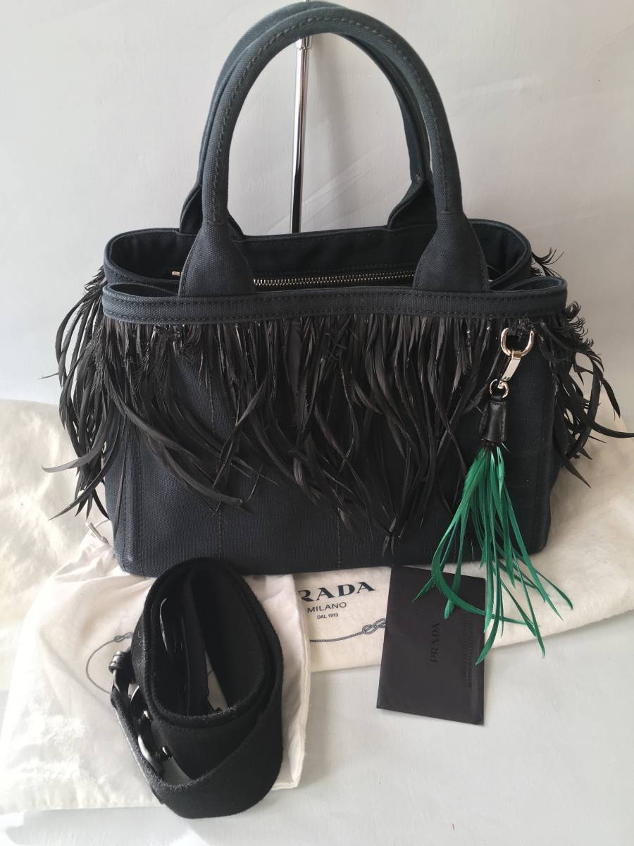 PRADA プラダ 2way カナパ トートバッグ ショルダー付き | www.bauen