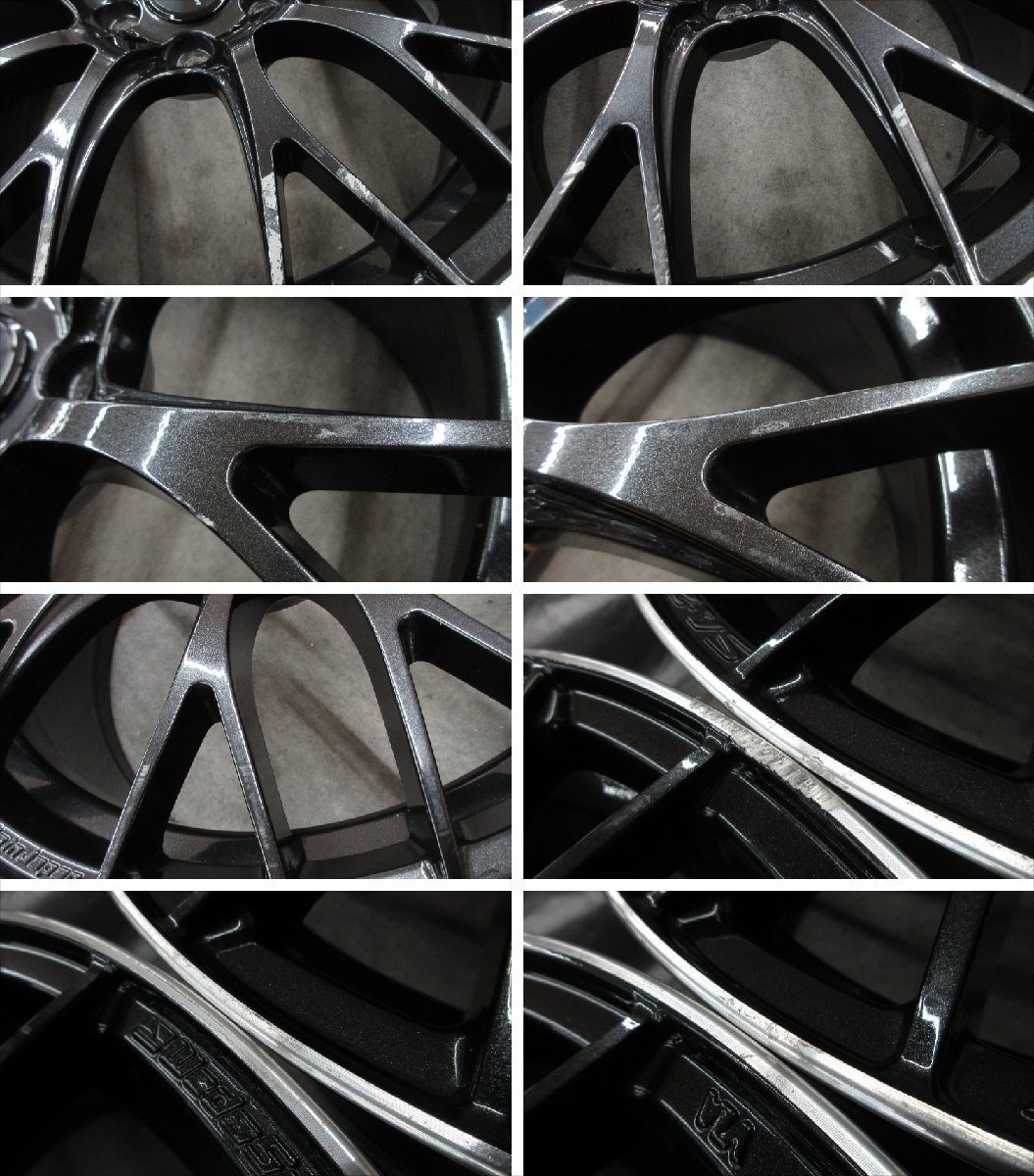 ■送料無料 A2■ Weds Sport SA-20R ■ 19×8.5J+45 ■ 5H PCD114.3 ◇ 4本 ◇ メタリック/ブラック系 日本製/1ピース 1本/約9.7kg_画像9
