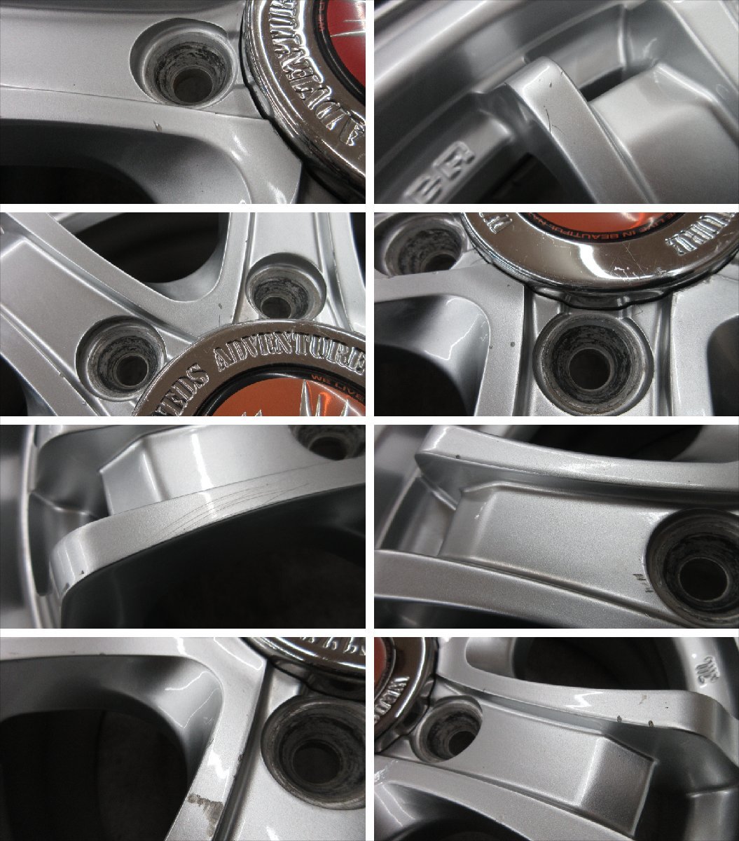 送料無料A2 WEDS キーラー フォース 15×6J+33 6H PCD139.7 ハブφ110 4本 200 ハイエース等 1ピース/6本スポーク