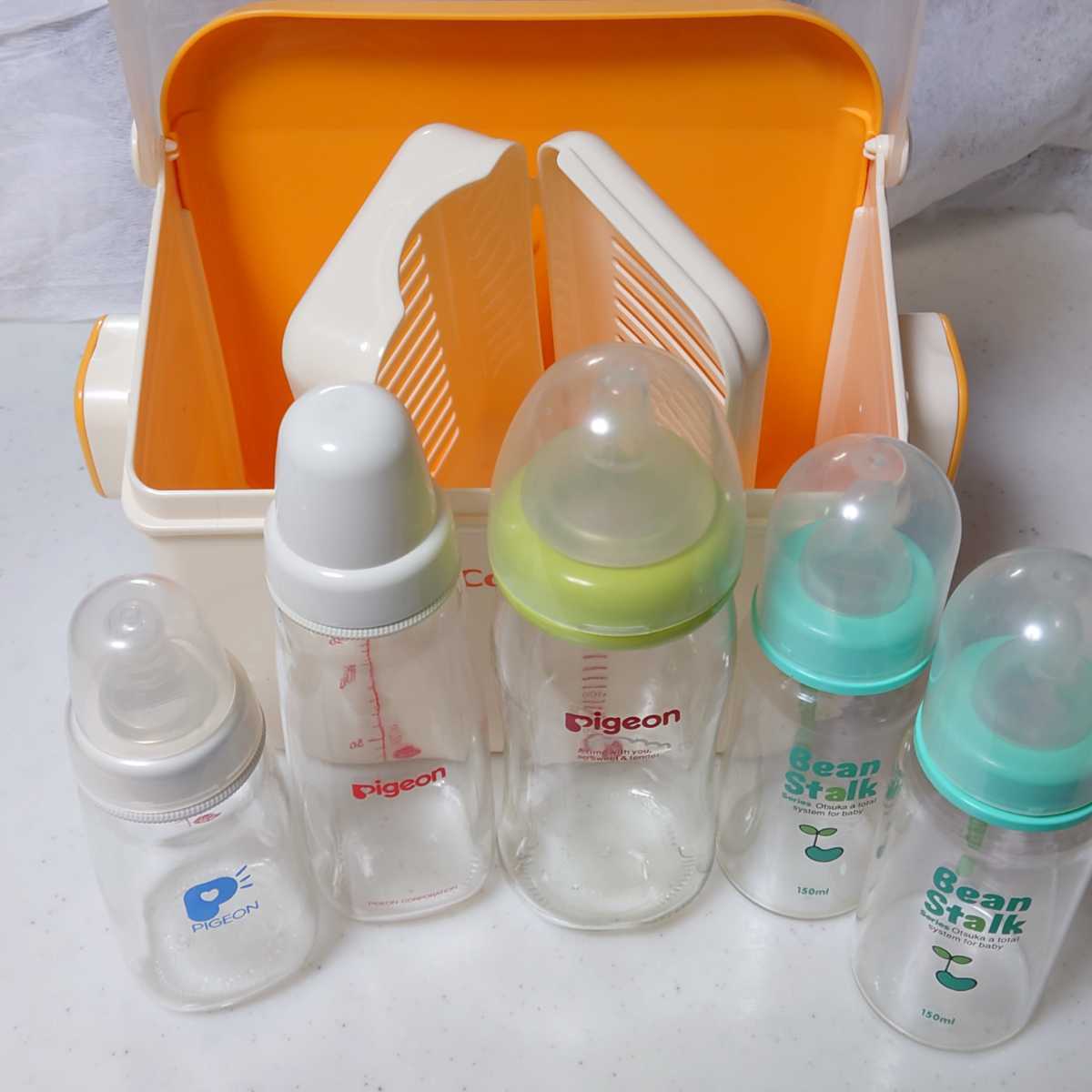  feeding bottle 5ps.@& combination disinfection ..-. set * Pigeon bean Star k* goods for baby 