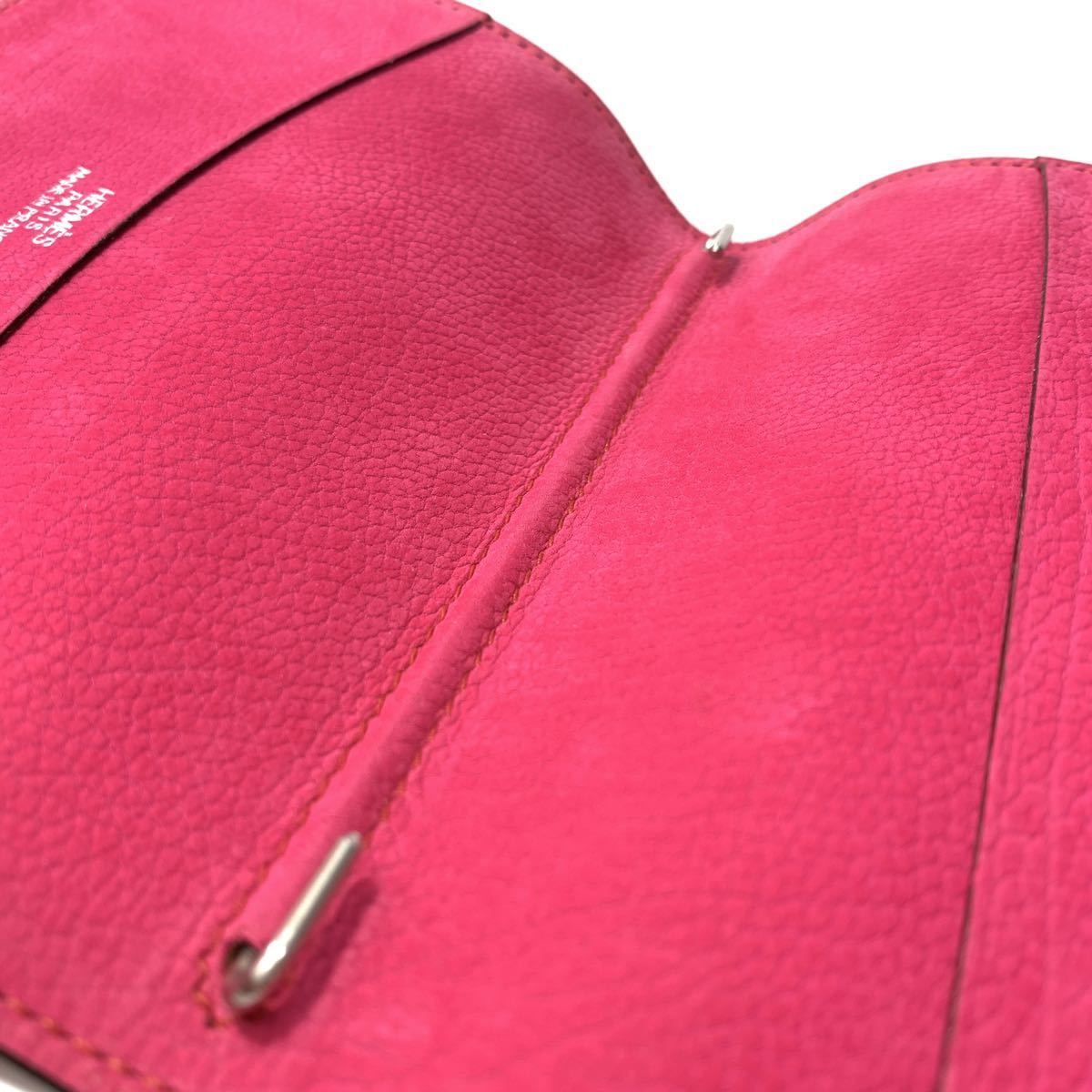美品 エルメス 手帳カバー HERMES アジャンダ カバー PM ピンク-