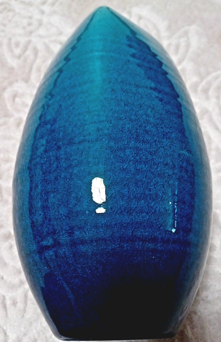 清水焼花瓶　山崎光洋作 京都伝統陶芸家 たち吉が販売高さ26cm正方形の口 8cm×8cm 胴回り最大49cm 最大幅 約15cm