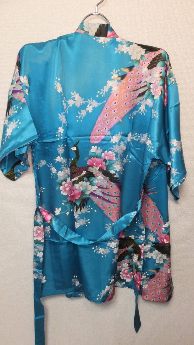 *KIMONO DRESS* Cosplay kimono tops short kimono dress Short turquoise dress length approximately 78Cm size M NEW FROM JAPAN made in China Asian Dress