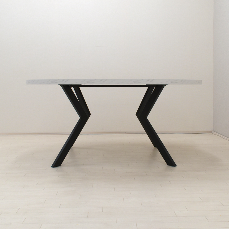 ダイニングテーブル 5点セット 幅160cm 4人掛け ml160-5-swan340wh-bk-bk オーバルテーブル ホワイト色 ブラック色 板座 21s-4k iy_画像9