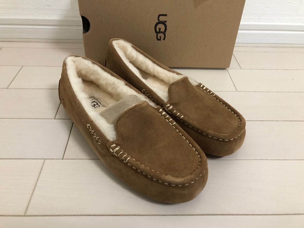 新品未使用】24.0 UGG アンスレー レディース モカシン チェスナット