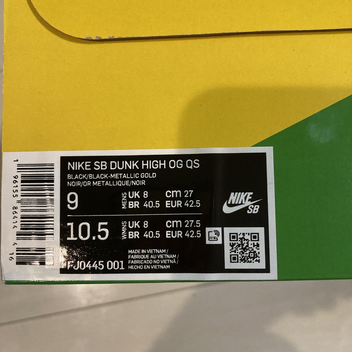 27cm (US9) Nike SB Dunk High OG QS Pawnshop "Old Soul"_画像3
