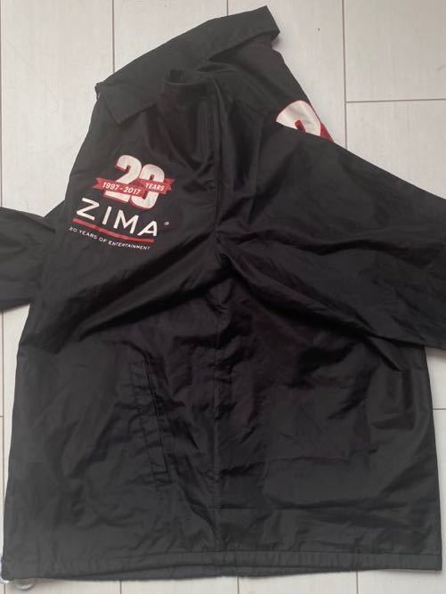 送料無料 美品 ZIMA ジーマ 20th nylon ナイロン coach コーチ ジャケット 裏地 胸ポケット 非売品 販促 限定 企業物  BLACK ブラック 黒 XL