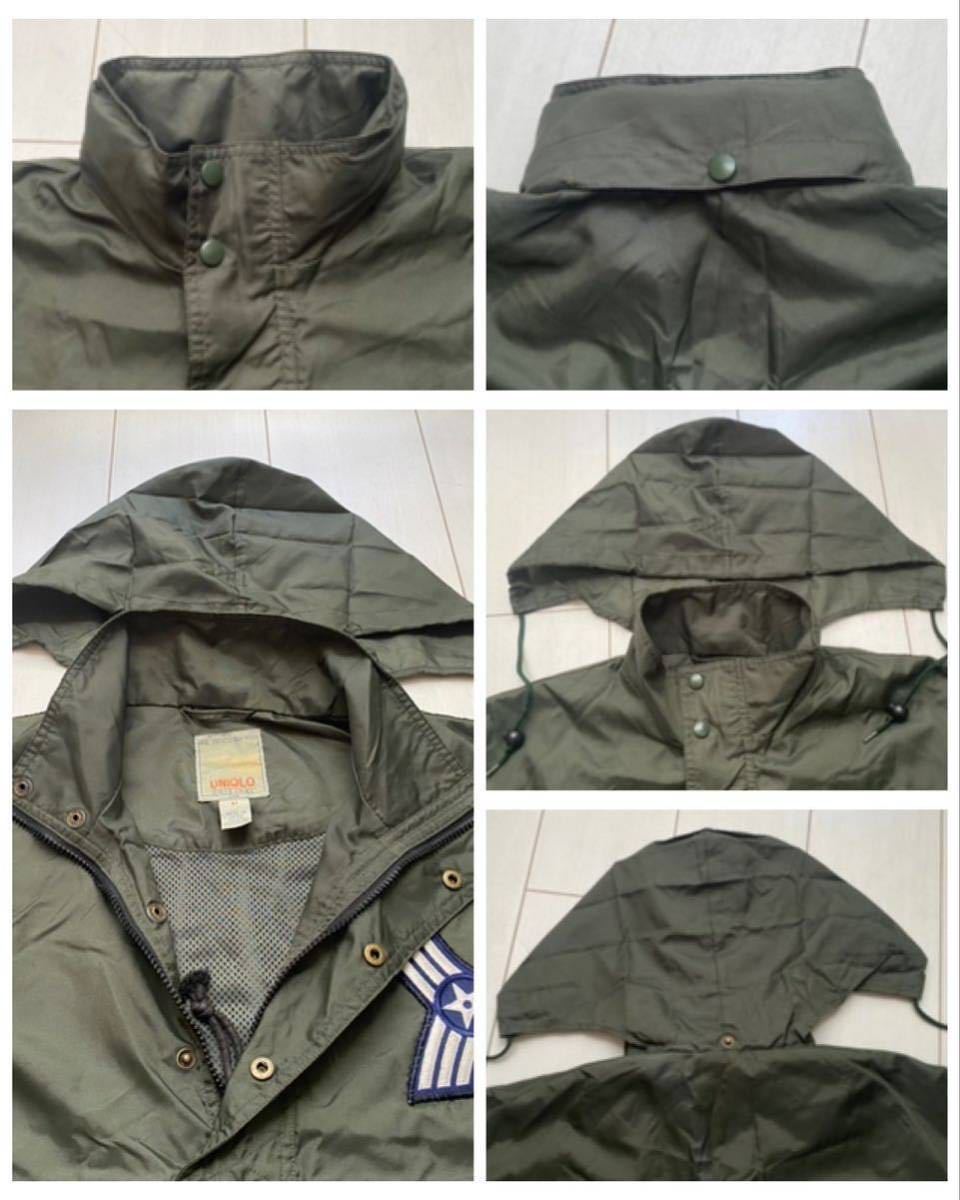 送料無料 美品 80s 90s vintage ビンテージ OLD UNIQLO オールド ユニクロ ナイロン ミリタリー ANORAK アノラック マウンテン パーカー 緑_画像5