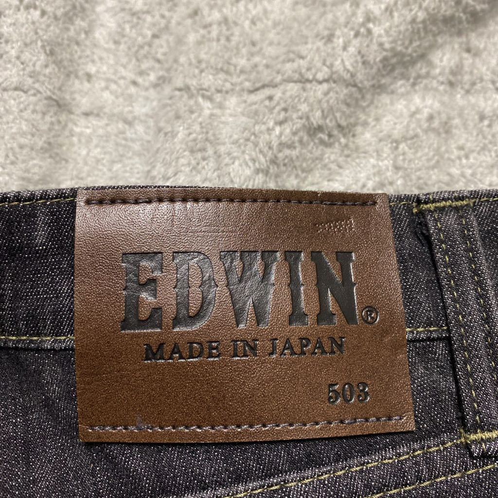 1B EDWIN エドウィン 503 暖パン 暖かいデニム ジーンズ ジーパン パンツ 28 黒 ブラック MADE IN JAPAN 日本製 E534-2908 ストレッチ_画像4