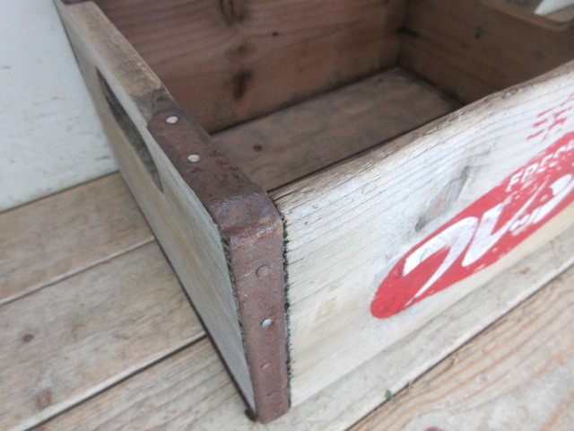 古い明治フレッシーの木箱P963 　 アンティークウッドボックス木製収納ボックスアメリカ雑貨アドバタイジングインダストリアル_画像8