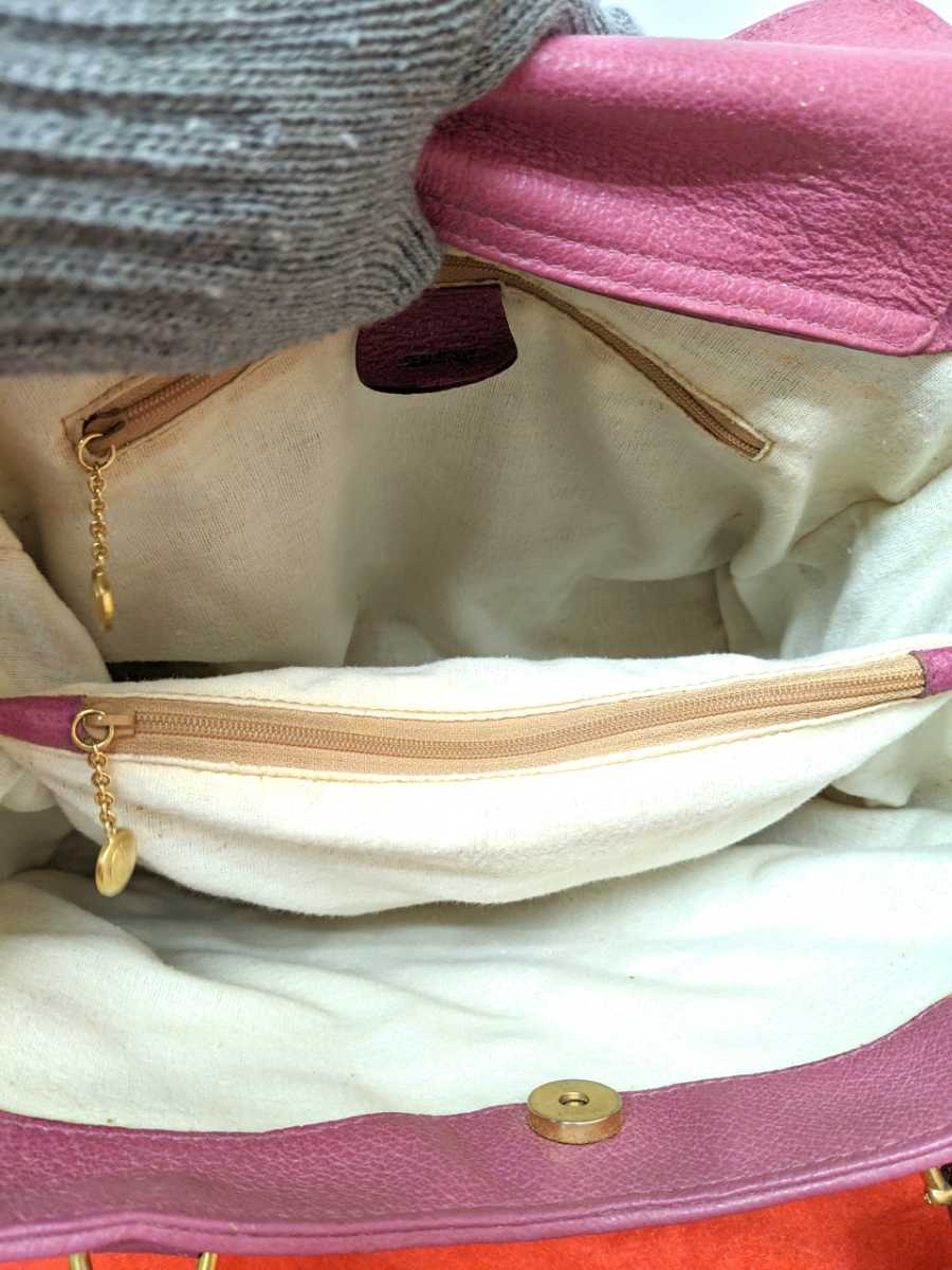 良品 極希少 Gucci バンブー ハンドバッグ スエード ダイアナ ピンク
