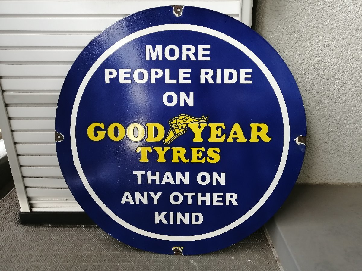ぎてしまい 【大型直径76cm】看板 GOODYEAR TYRES グッドイヤー