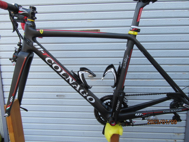 希少美品！COLNAGO Ferrari V1-r コルナゴフェラーリコラボ 480S ブラックレッド フレーム＋小物付き ’2015~16年頃？ collaborazioneの画像2