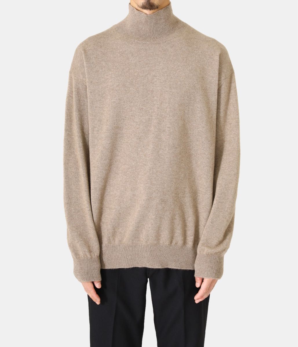 本物 22AW ベビーカシミヤ ニット ブラウン オーラリー タートルネック