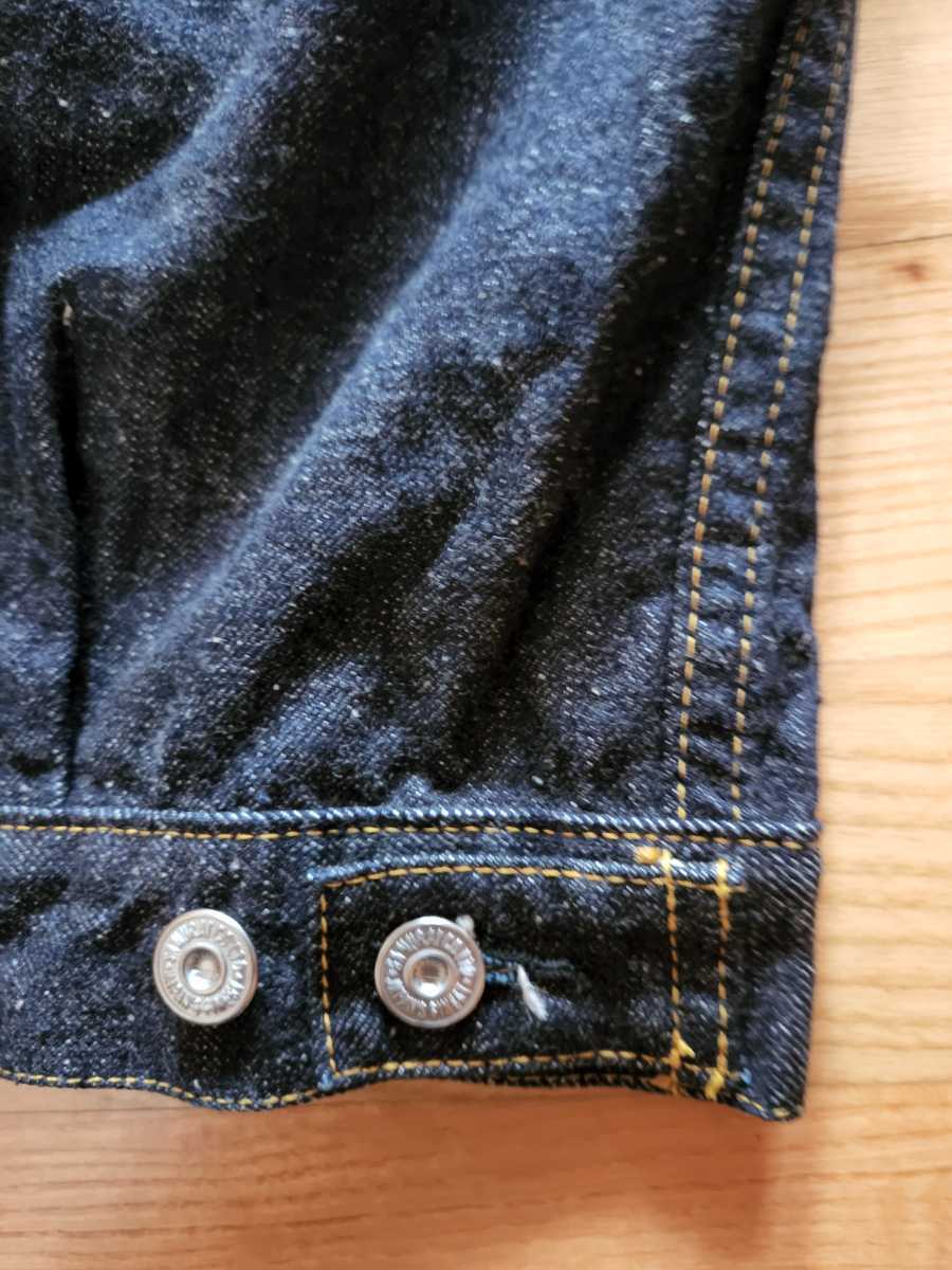 新作　送料込★SAMURAI JEANS SO552XX-EB サムライジーンズ　刺繍入りセカンドGジャン 男気15oz刀耳セルビッチデニム　インディゴ　42_画像7