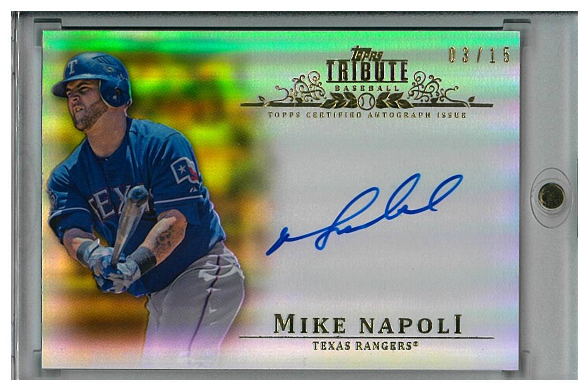 Mike Nappoli 2013 TOPPS TRIBUTE GOLD AUTO /15 直筆サイン_画像1