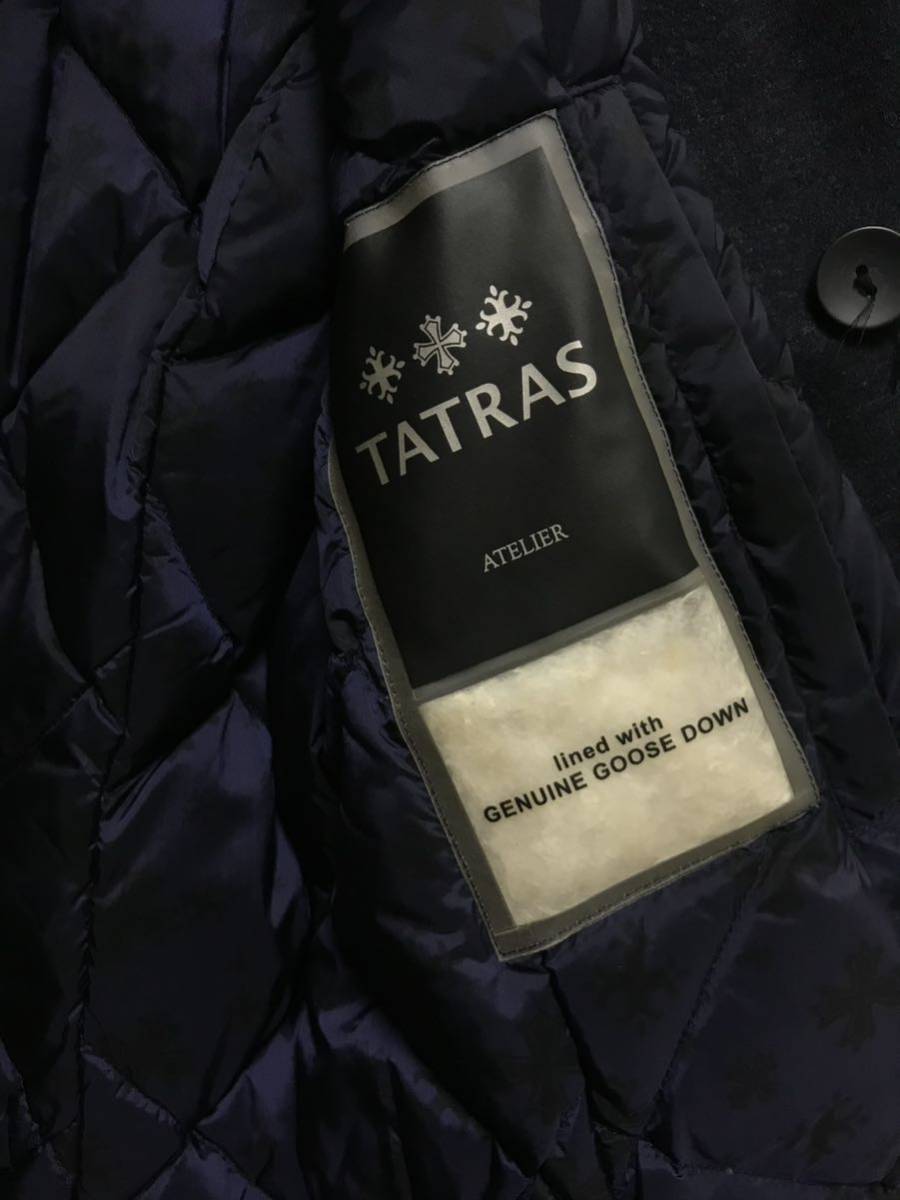 TATRAS Atelier Line ダウンPコート ネイビー タトラス メンズファッション コート、アウター  blog.bazarelregalo.com