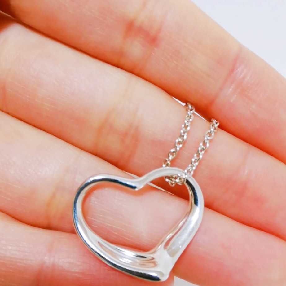 [ free shipping ]TIFFANY&Co. Tiffany Open Heart necklace L sa Pele ti silver 925 pendant prompt decision 
