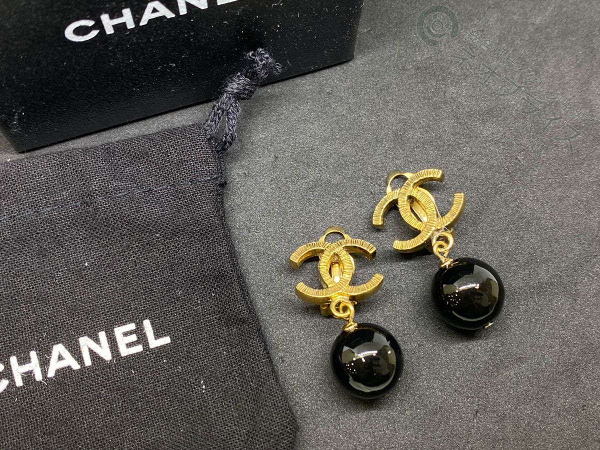 A5106 CHANEL シャネル ココマーク スイング ストーン イヤリング 10P ...