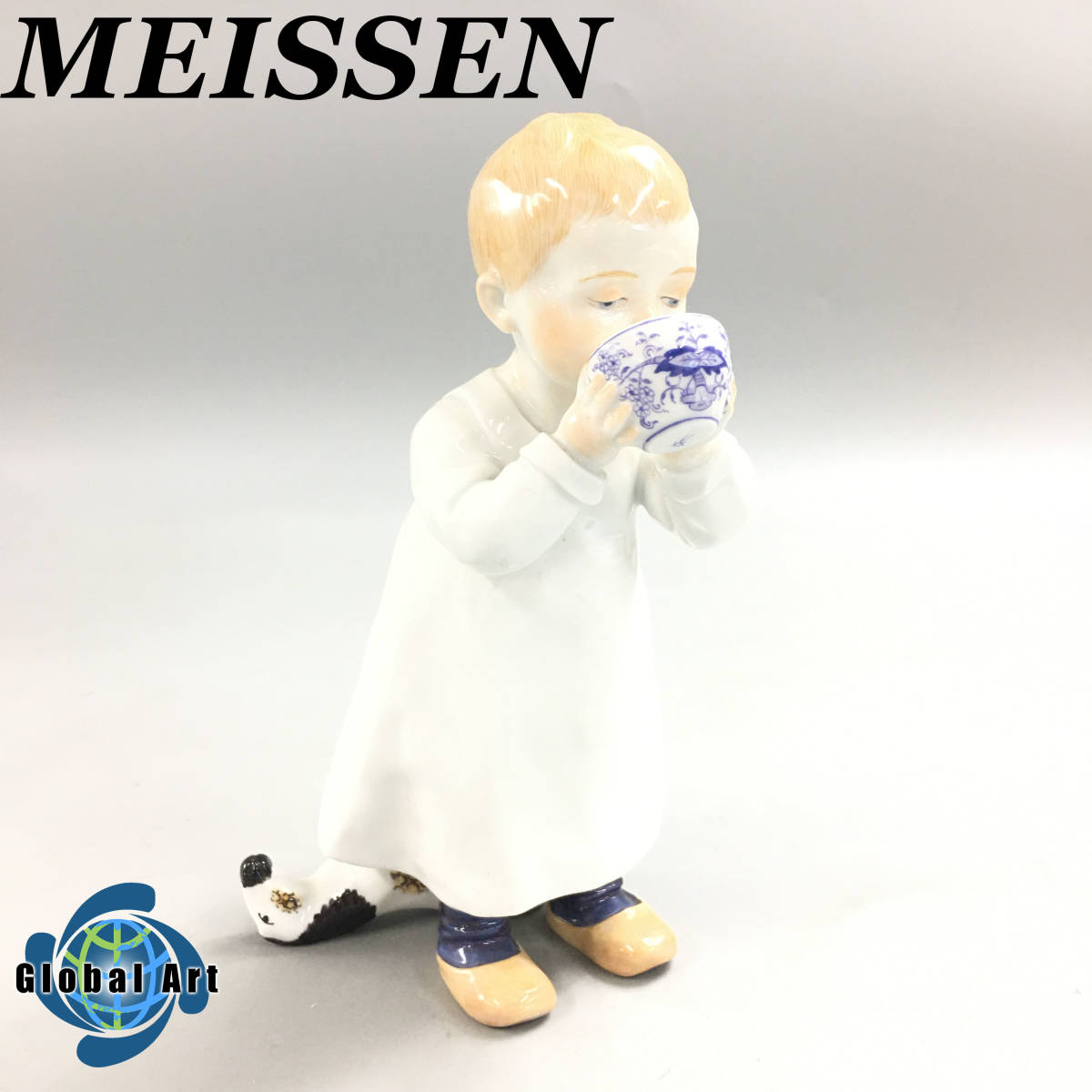 のぼり「リサイクル」 Meissen マイセン ヘンチェル人形 「人形と遊ぶ
