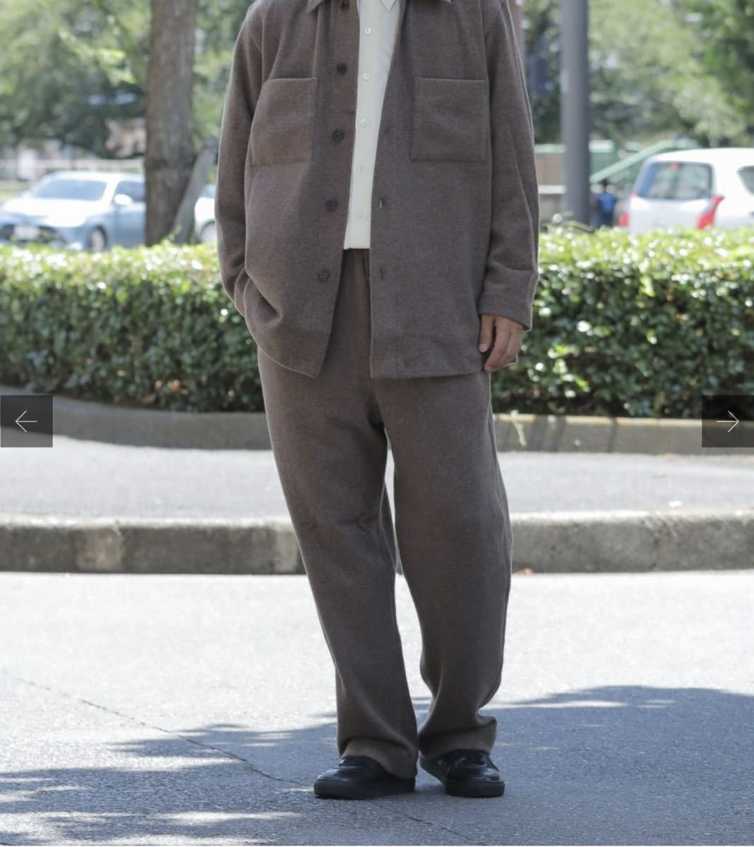 AURALEE オーラリー CASHMERE WOOL BRUSHED JERSEY  PANTS/カシミヤウールイージーパンツ/ワイドパンツ/ニットパンツカシミヤウールパンツ