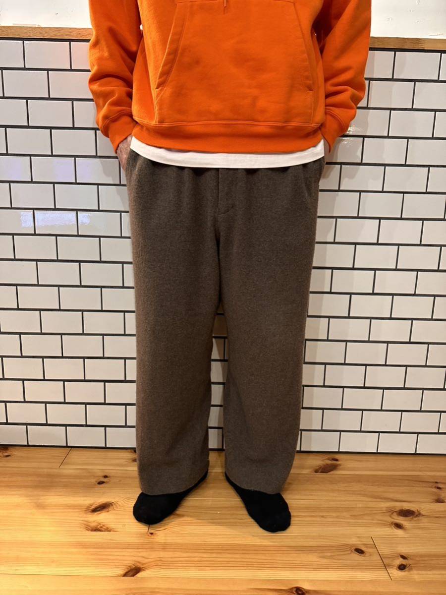 AURALEE オーラリー CASHMERE WOOL BRUSHED JERSEY  PANTS/カシミヤウールイージーパンツ/ワイドパンツ/ニットパンツカシミヤウールパンツ