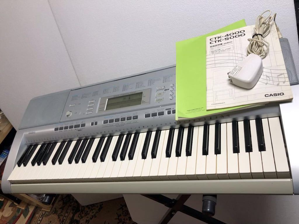 CASIO 電子 BASICキーボード 61鍵盤 CTK-4000 高音質AHL音源 弾き心地の良いピアノ形状鍵盤＆タッチレスポンス 説明書付き_画像10