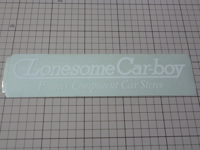 Lonesome Car-boy ステッカー 当時物 です(250×63mm) ロンサムカーボーイ Pioneer Component Car Stereo パイオニア カーコンポ カーステ_画像1