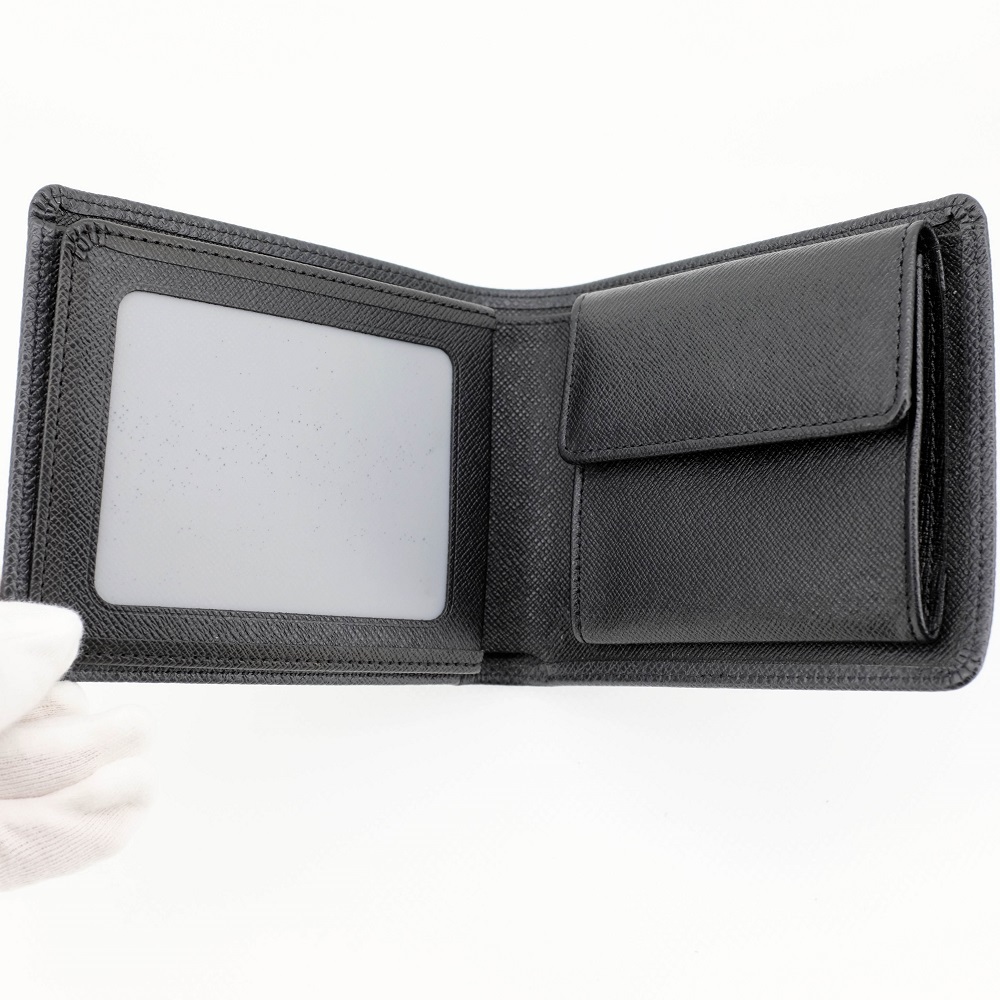 未使用品】LOUIS VUITTON ルイヴィトン ポルトフォイユ・フロリン 二つ折り財布（小銭入れあり） タイガ 黒 M31112 メンズ 