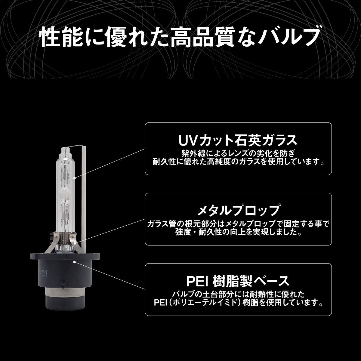 レクサス SC430 LS460 IS250 IS250C IS-F SOLオリジナル 純正交換用 ヘッドライト HID D4S対応 D4Cバルブ 35W 6000K 1年保証付き！の画像6