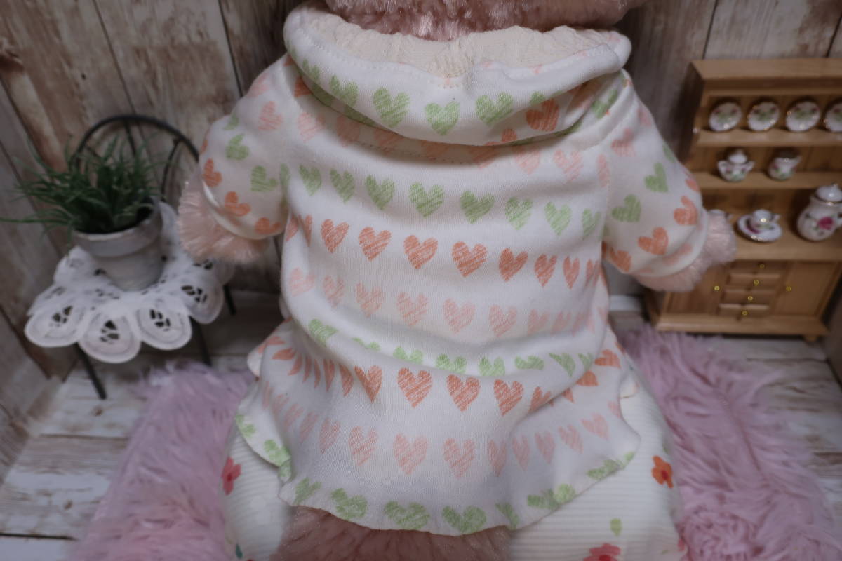 pastel Heart Lee na bell S size costume ...... . Western-style clothes hand made Parker manner One-piece 