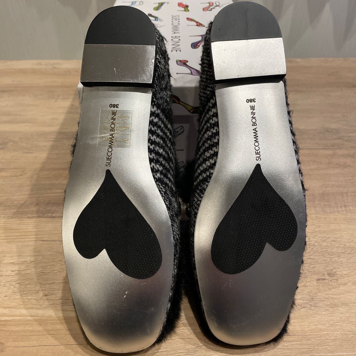 【suecomma bonnie】靴⑥ シューコンマボニー ファー×パールローファー　新品未使用　38 （24㎝）