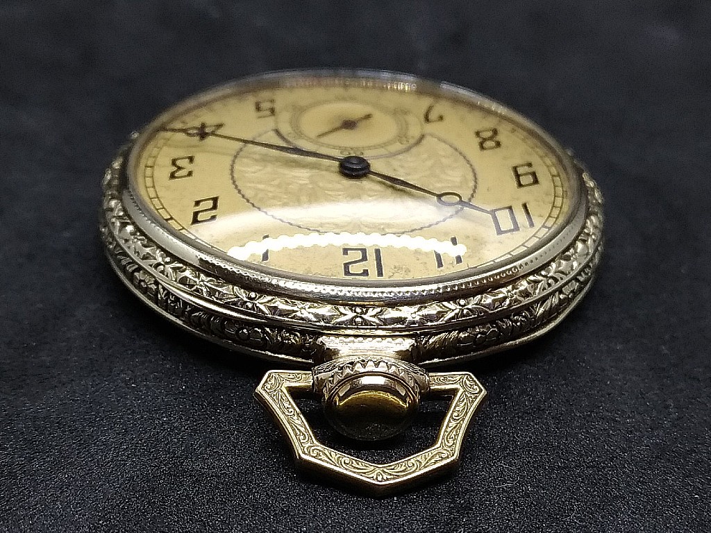 枚数限定 ウォルサム 懐中時計 手巻き 14K 1920年頃 15Jewels 稼働品