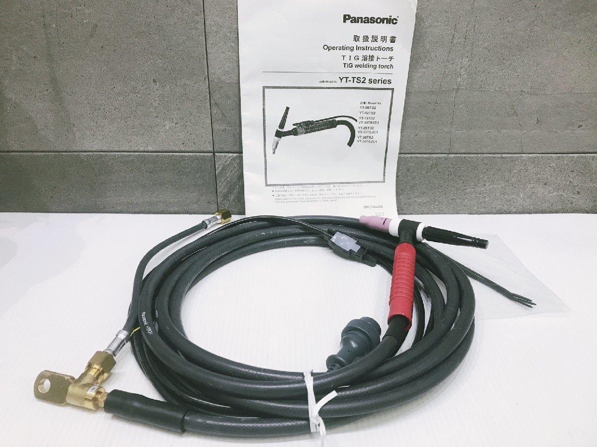 B-f229[ unused goods ]Panasonic TIG torch YT-15TS2 air cooling type 150A-4M TIG welding torch RED Panasonic TIG welding for torch original 