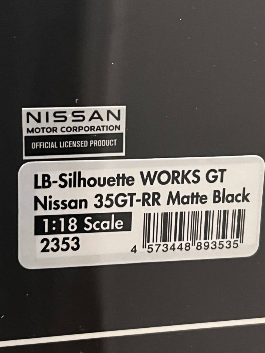 イグニッションモデル IG2353 1/18 LB-Silhouette WORKS GT Nissan 35GT-RR Matte Blackの画像9