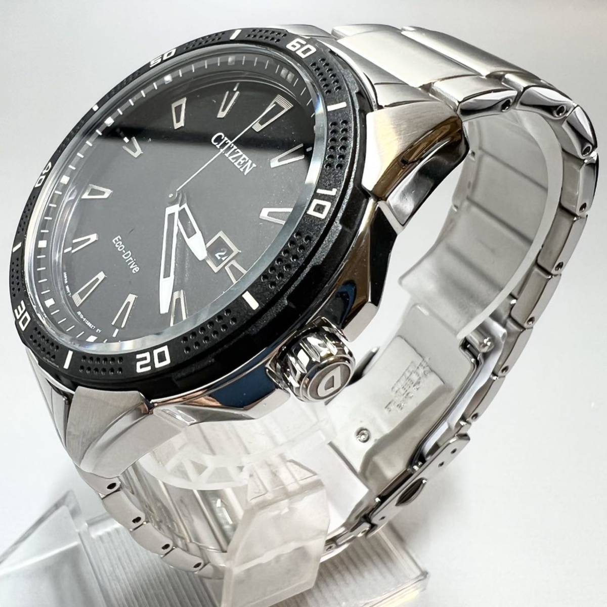 【定価3.2万円】CITIZEN/シチズン エコドライブ シルバー ソーラー電池 メンズ腕時計 海外版