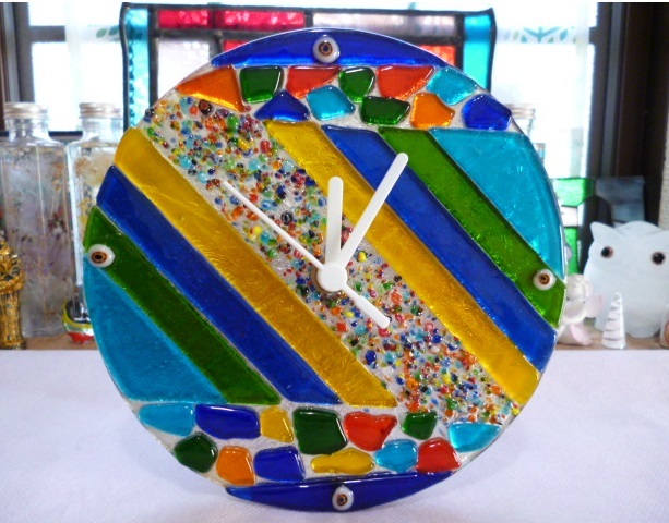 気質アップ Venetian β glass 掛時計 置時計 ベネチアン ミルフリオリ 時計 ベネチアンガラス ヴェネチアン 置き時計 β 掛け時計 ベネチアングラス 一般