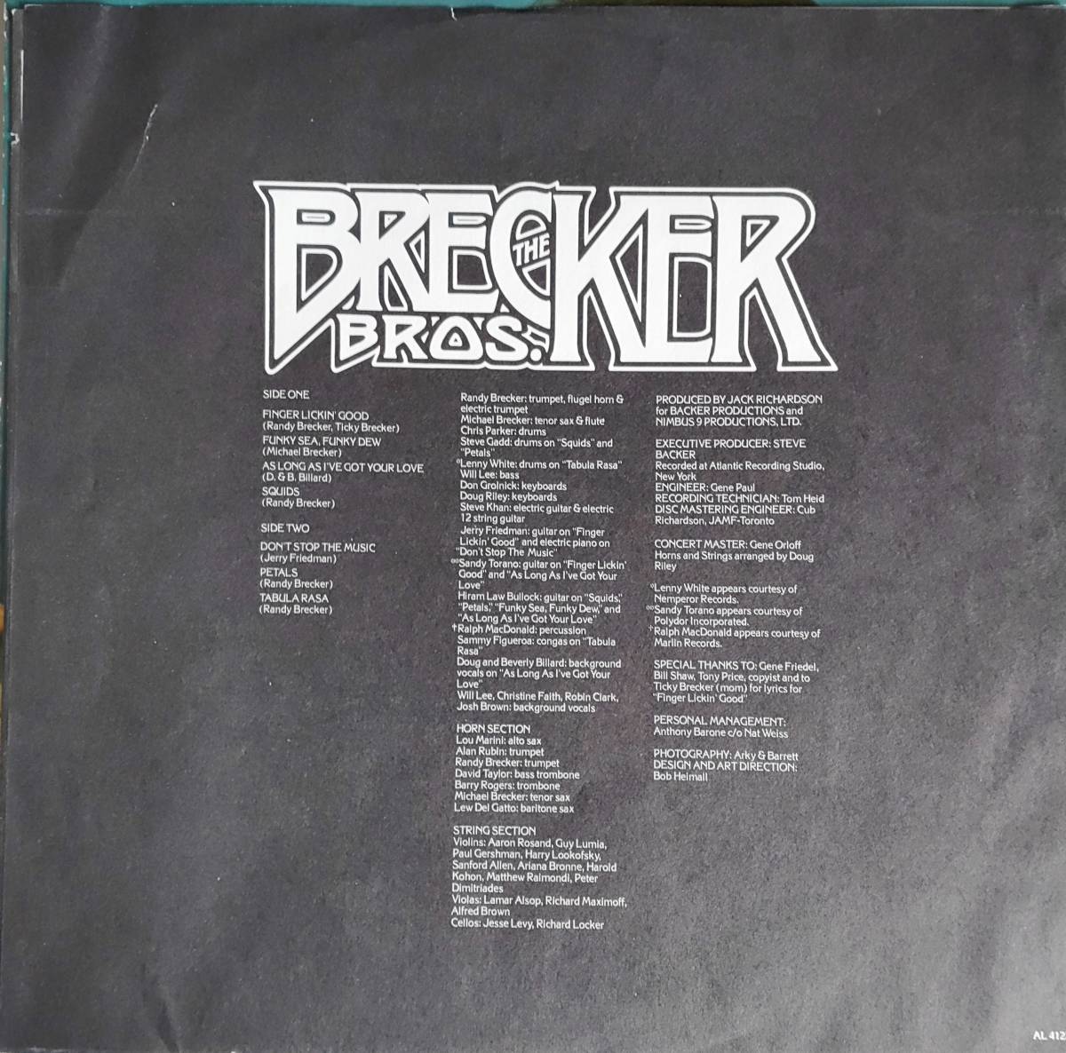 美盤　brecker brothers LPレコード「DON`T STOP THE MUSIC」_画像4