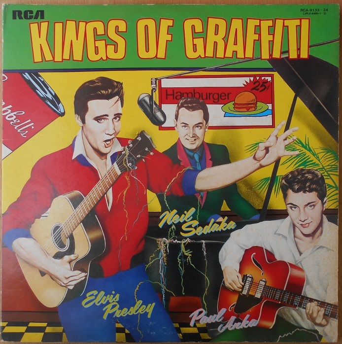 ■中古品■Various/kings of graffiti(USED 2LPs) Elvis Presley エルヴィス・プレスリー Neil Sedaka Paul Anka_画像1