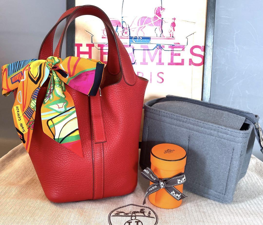 HERMES エルメス ピコタンPM レッド レディースファッション バッグ