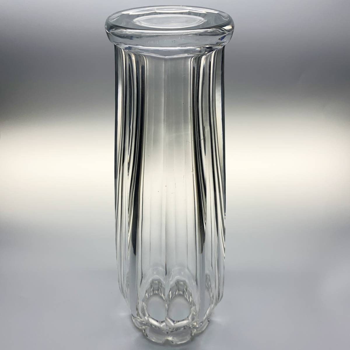 オールド バカラ マルメゾン Baccarat Malmaison フラワー ベース 大型 花瓶 H34.3㎝ 1921年 アンティーク 美品 重量感 ガラス工芸_画像4