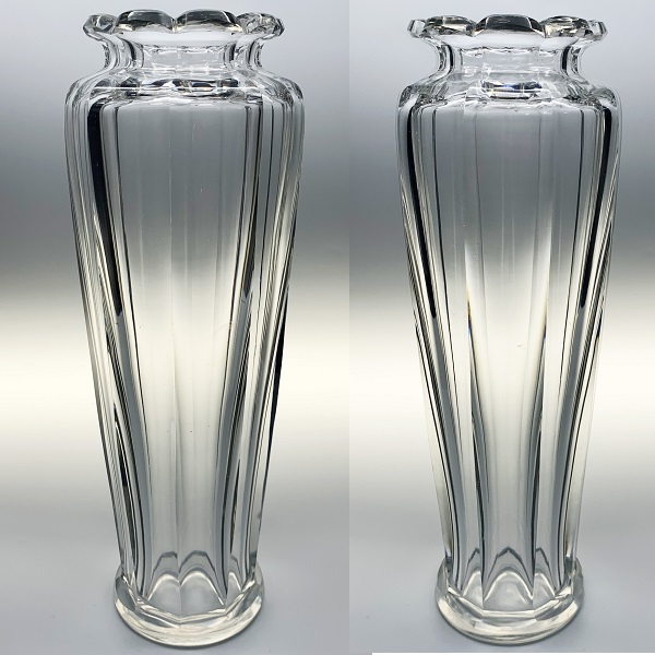 オールド バカラ マルメゾン Baccarat Malmaison フラワー ベース 大型 花瓶 H34.3㎝ 1921年 アンティーク 美品 重量感 ガラス工芸_画像7